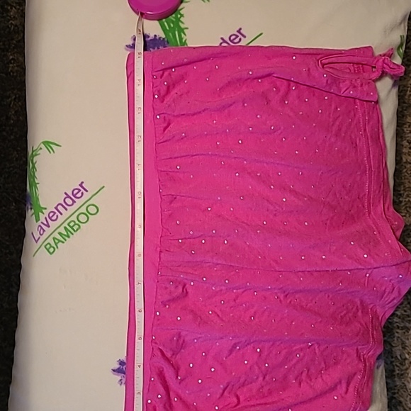 BEBE hot pink sleepwear shorts Size Large excellent preloved condition with ties - Picture 6 of 9